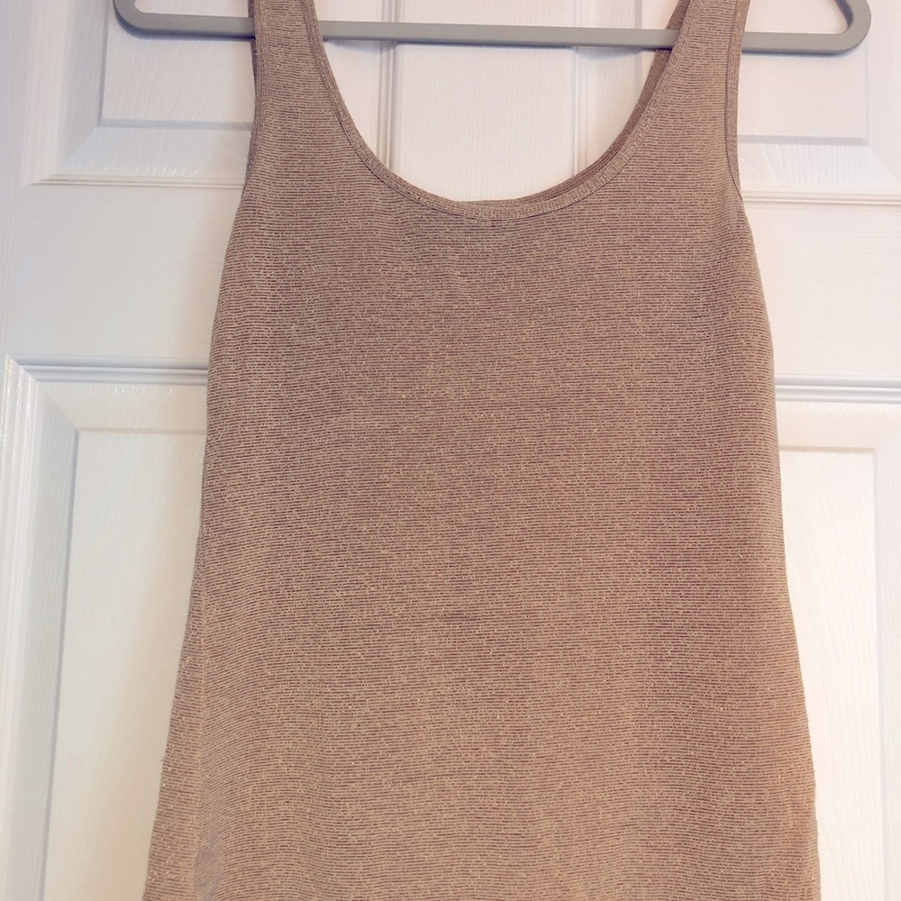 Jennifer Lopez Shimmering Tan Tank Top